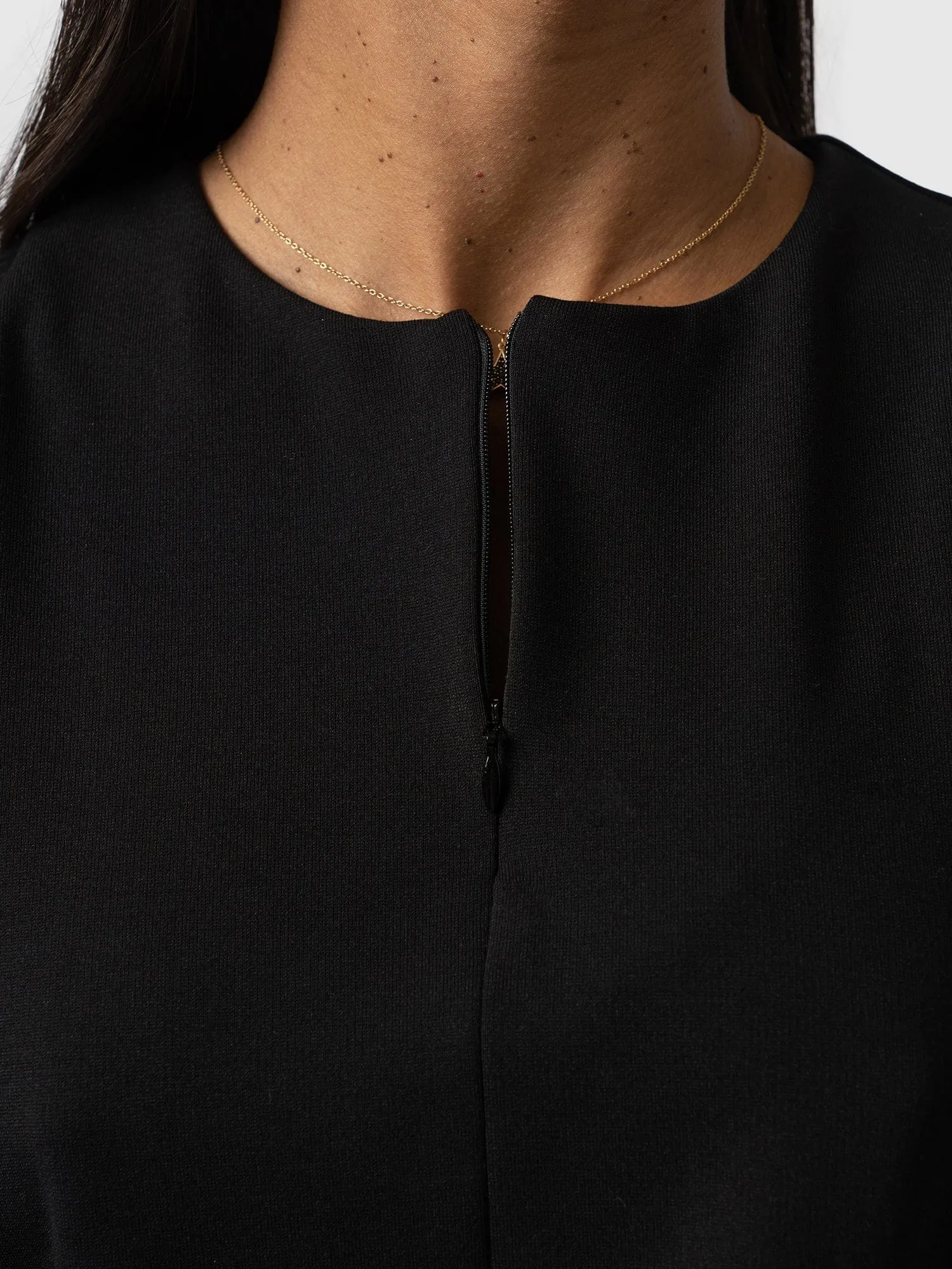 Esme Zip Up Top - Black