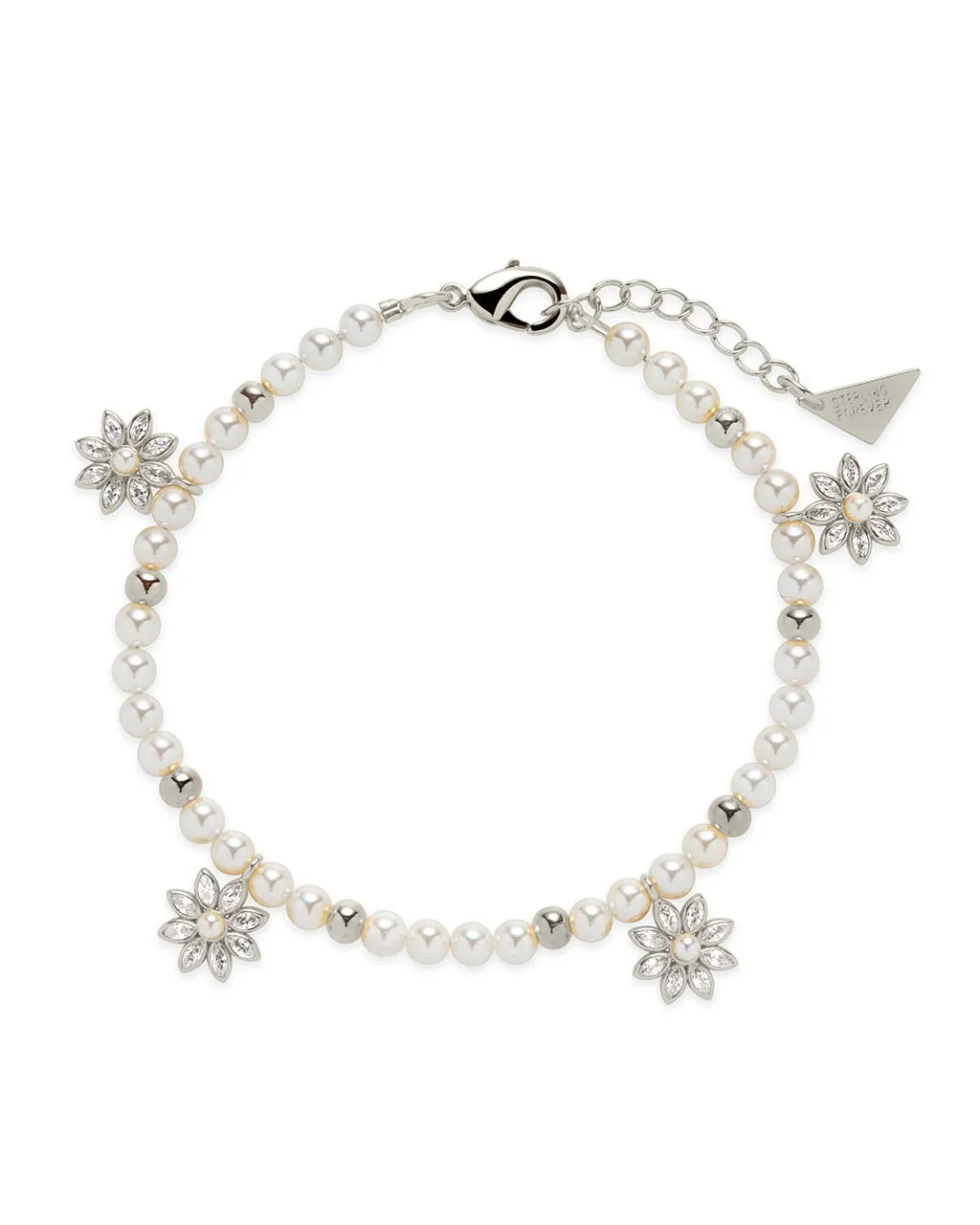 Esti Pearl & CZ Blossom Beaded Bracelet