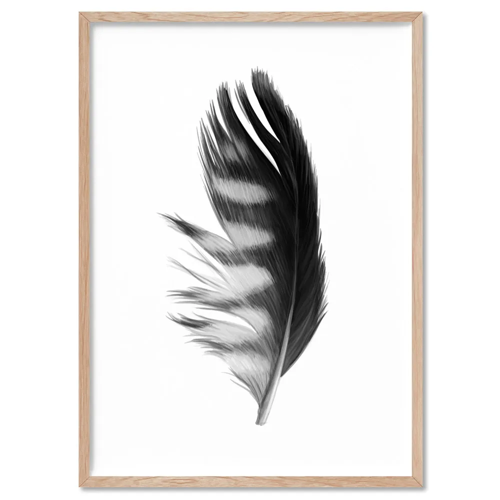 Feather Black & White III - Art Print