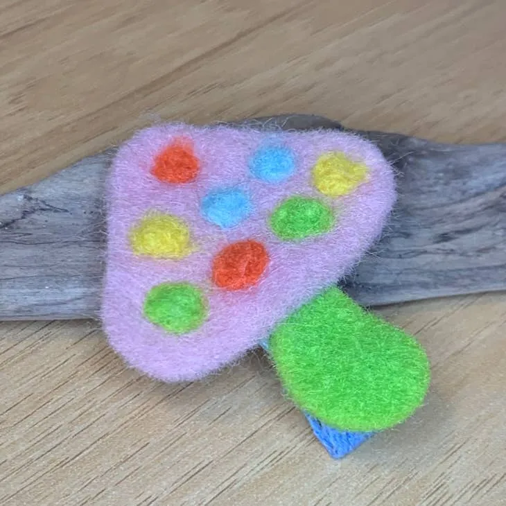 Felt Mushroom Hair Clip (several colors)