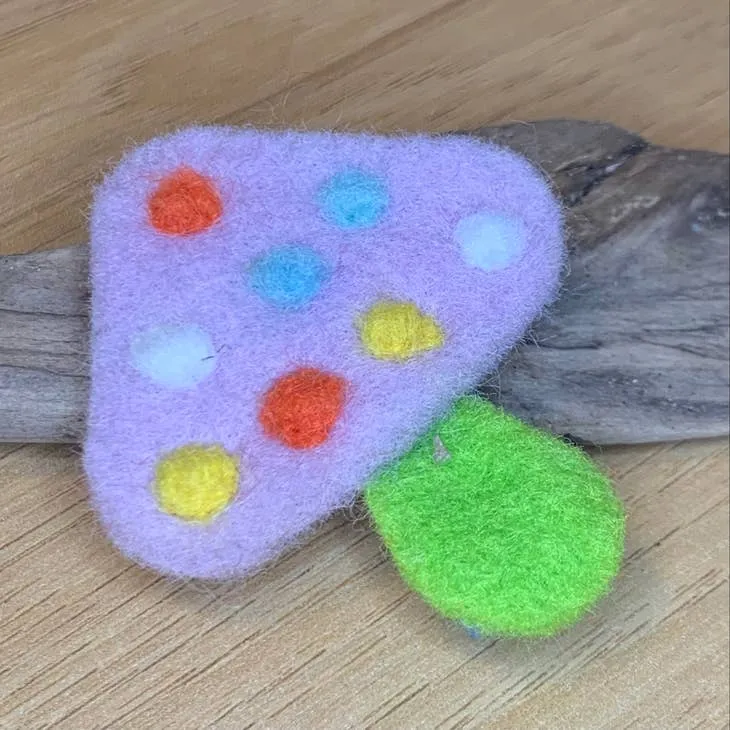 Felt Mushroom Hair Clip (several colors)