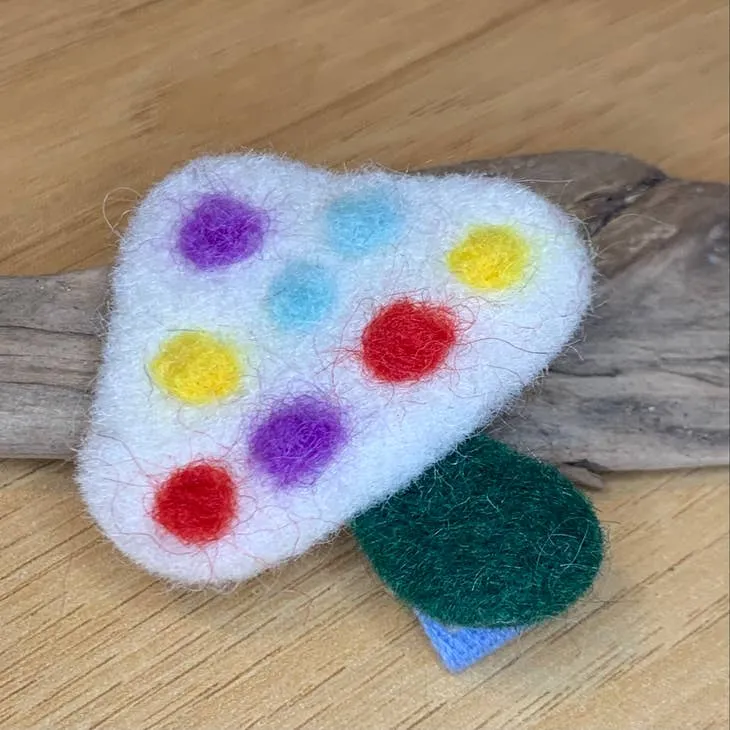 Felt Mushroom Hair Clip (several colors)