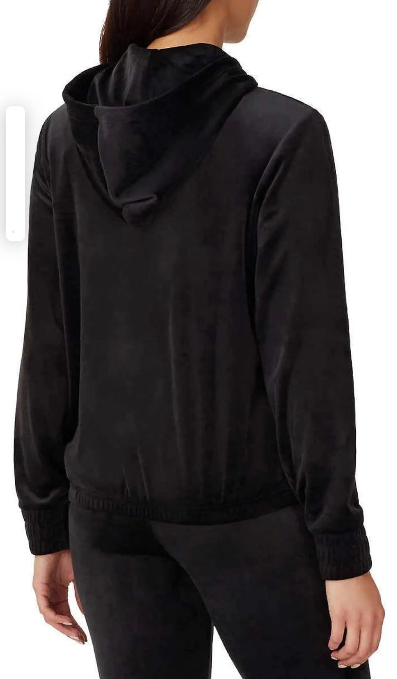 Fila Womens Velour Quarter Zip Hoodie Black Large