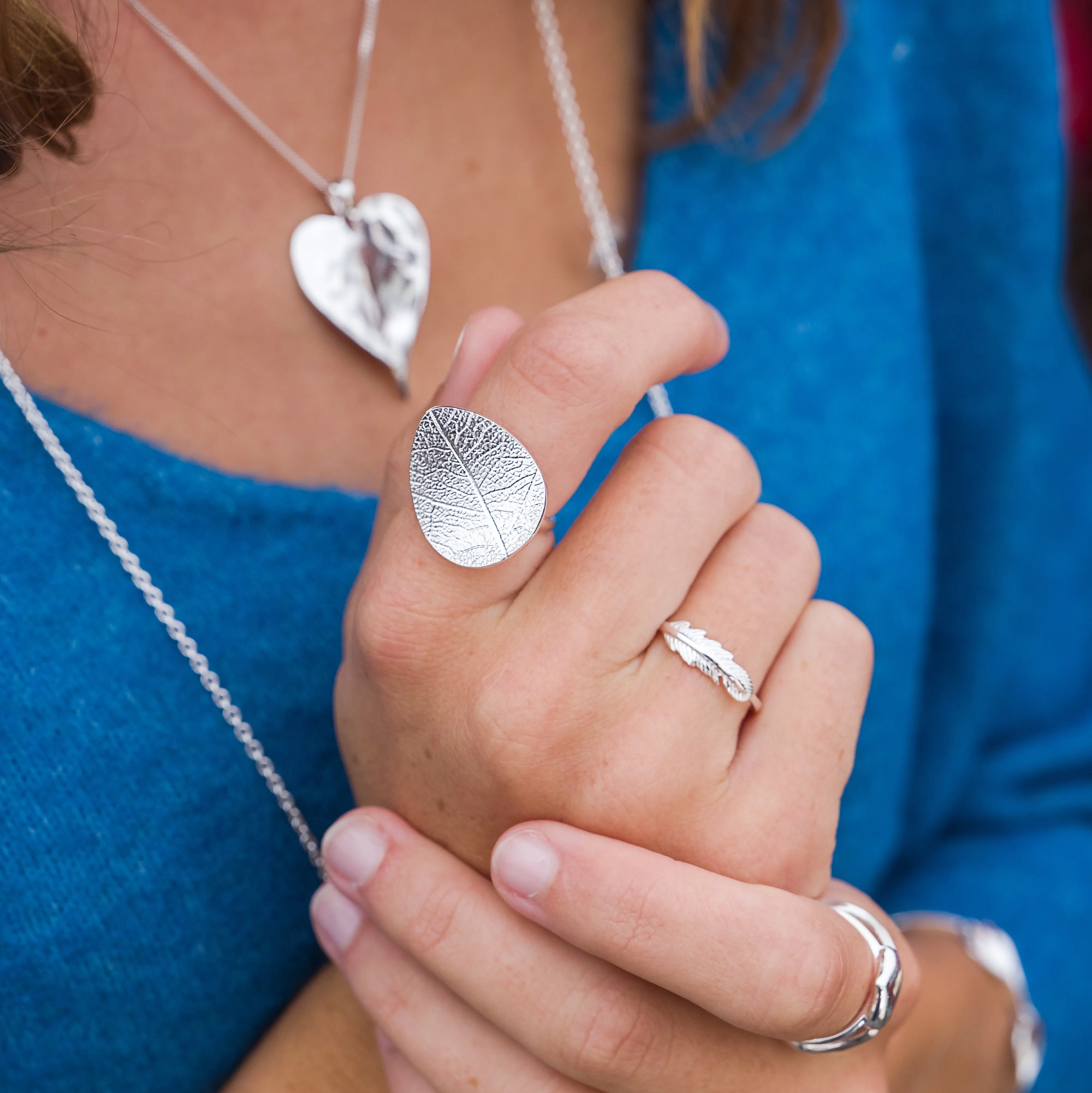 Floating Feather Ring