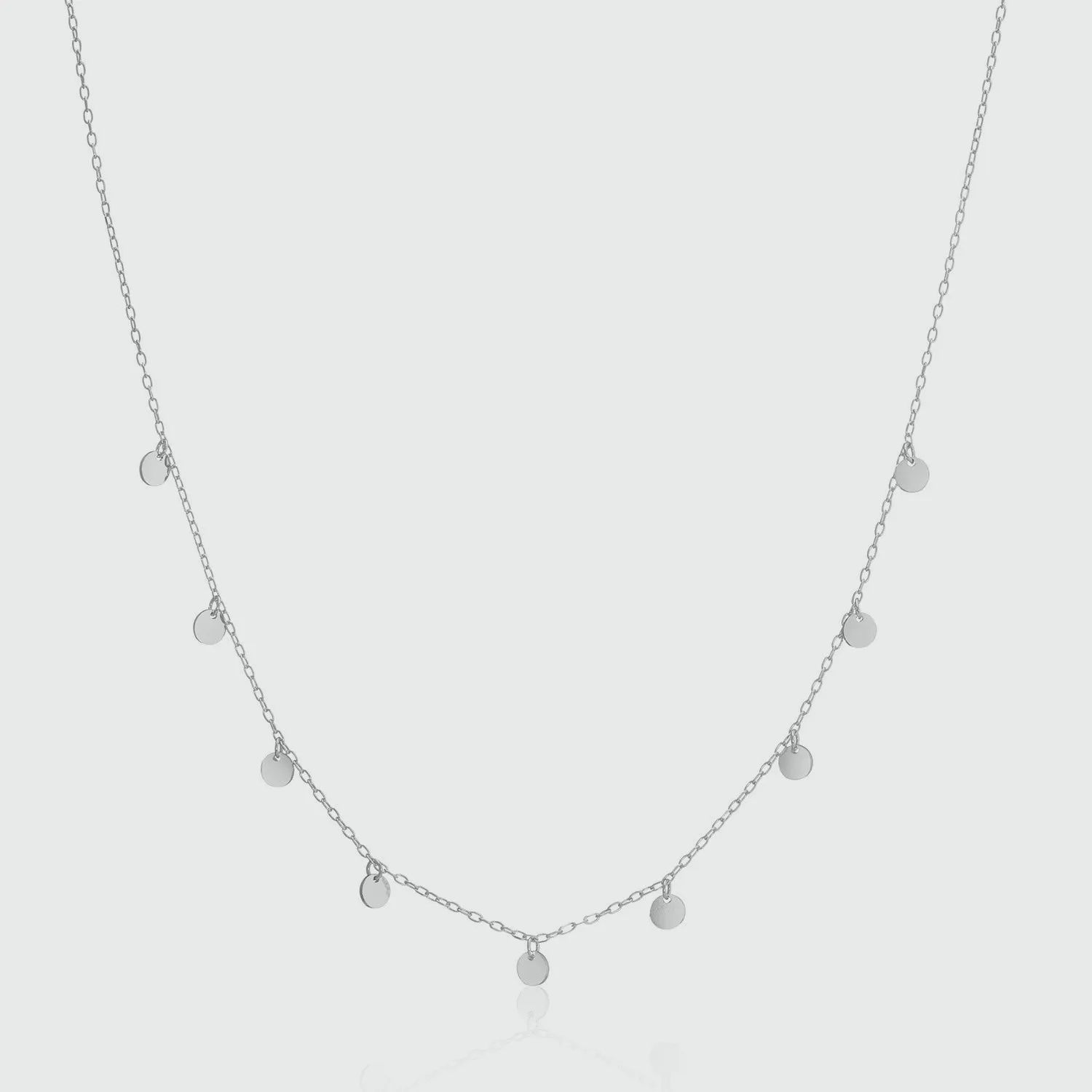 Frascati Sterling Silver Multi Disc Necklace