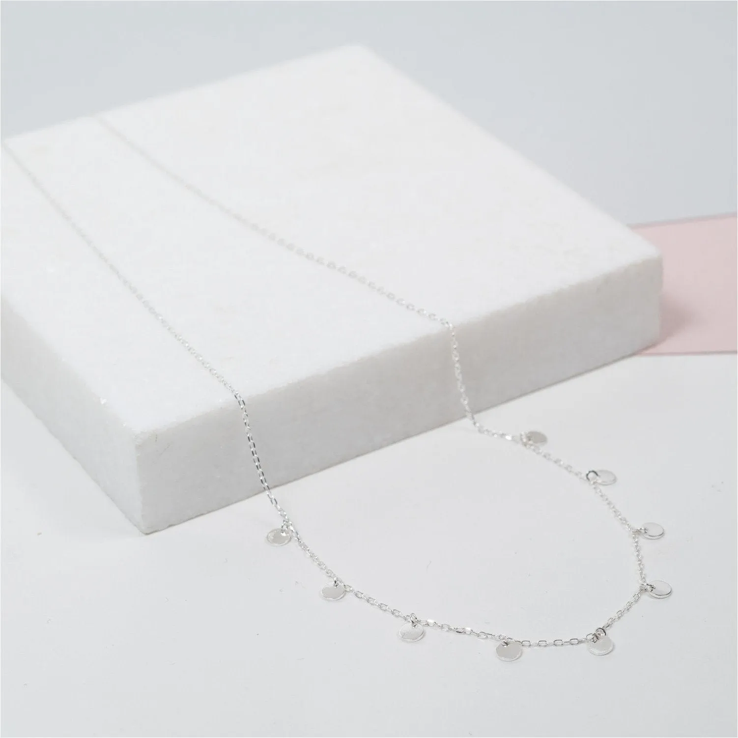 Frascati Sterling Silver Multi Disc Necklace