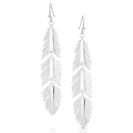 Freedom Feather American Made Earrings- Montana Silversmiths