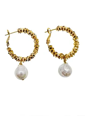 Freshwater Pearls Hook Earrings KE003