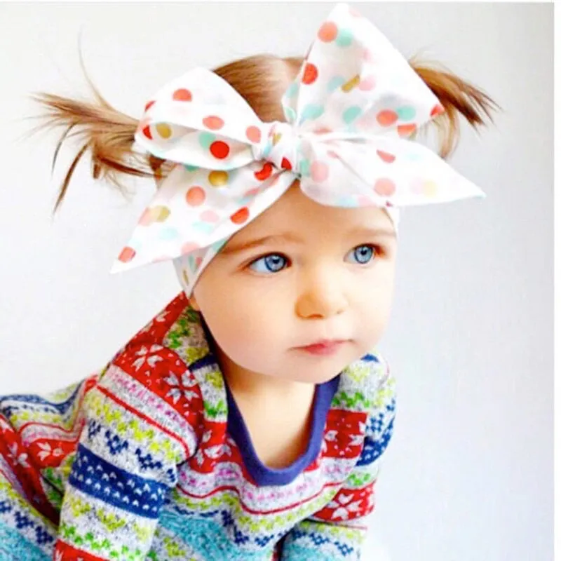 Girls Print  Bowknot Tie Headband