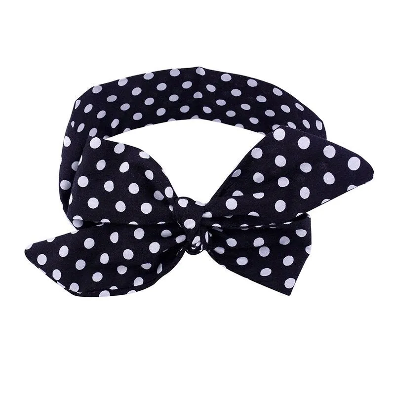 Girls Print  Bowknot Tie Headband