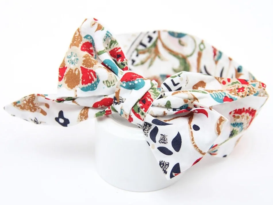 Girls Print  Bowknot Tie Headband