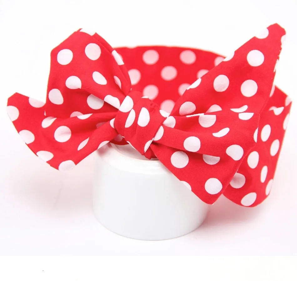 Girls Print  Bowknot Tie Headband