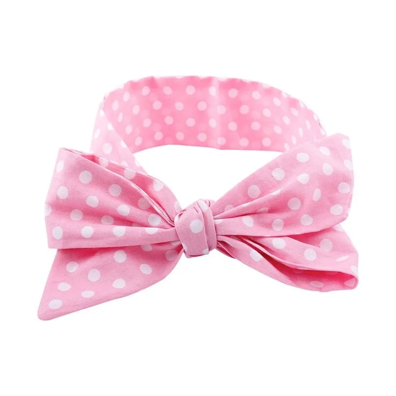 Girls Print  Bowknot Tie Headband