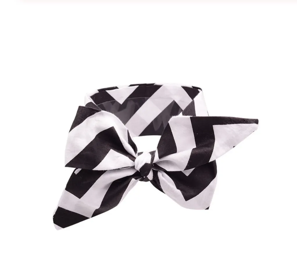 Girls Print  Bowknot Tie Headband