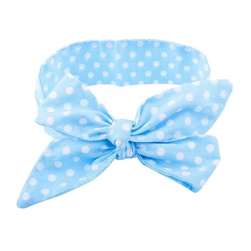 Girls Print  Bowknot Tie Headband