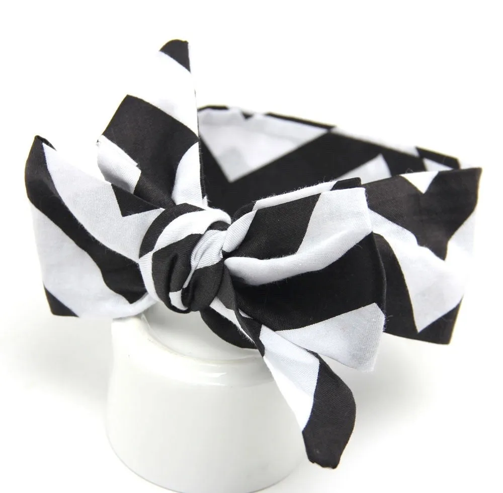 Girls Print  Bowknot Tie Headband