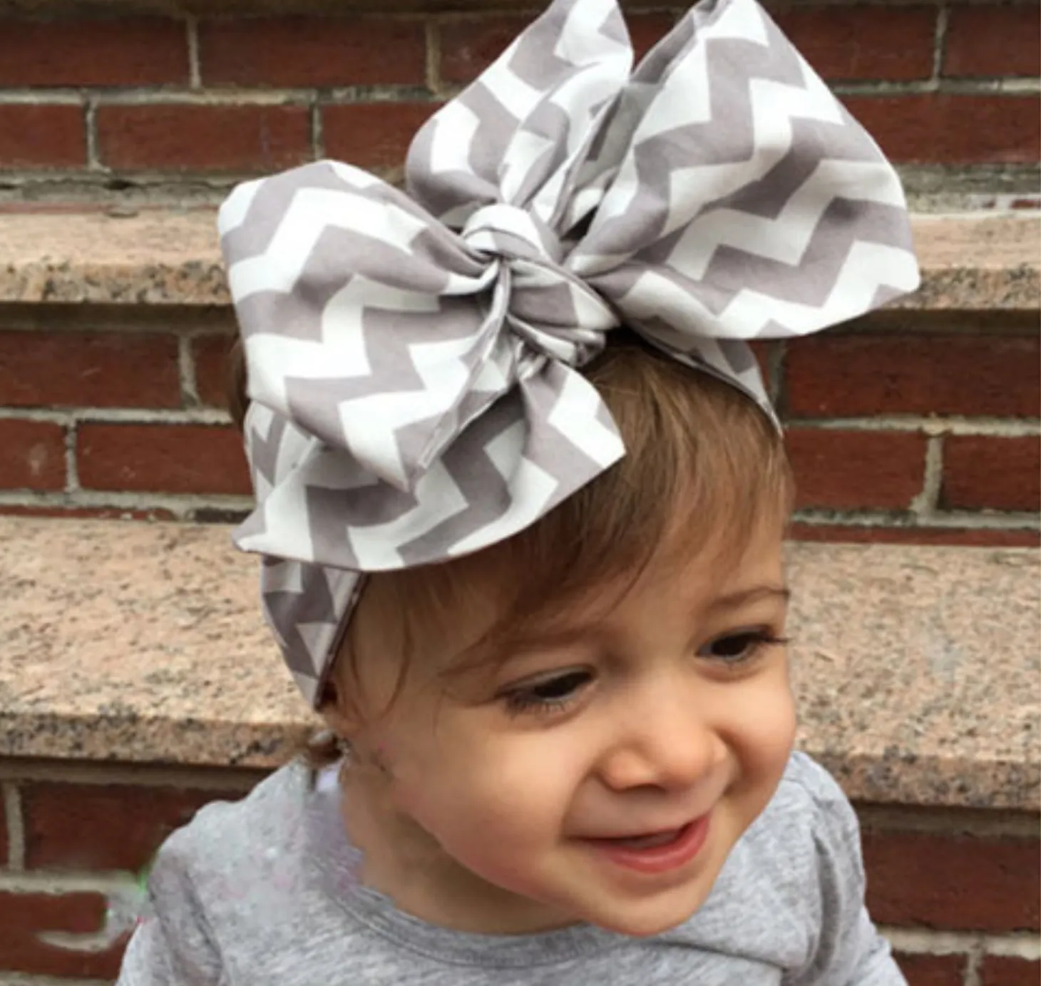 Girls Print  Bowknot Tie Headband