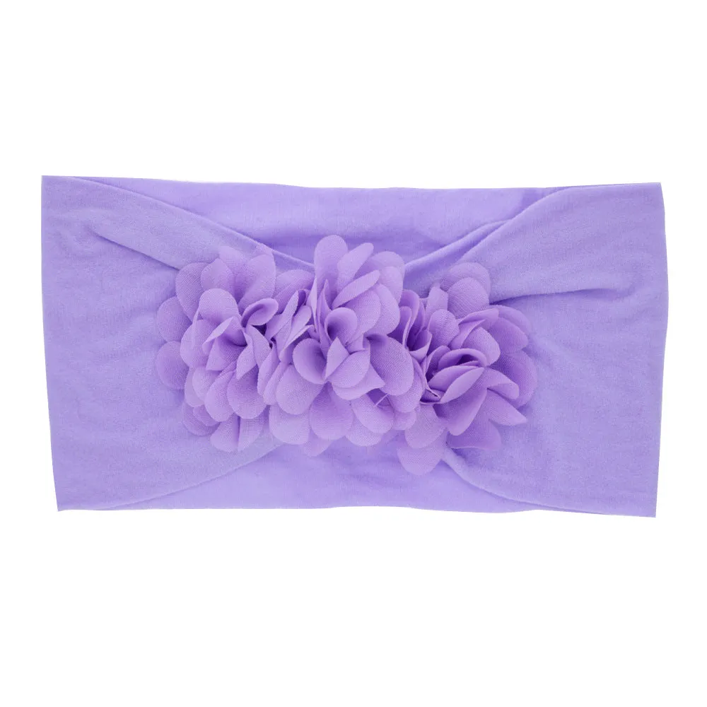 Girls Small Chiffon Flowers Headband