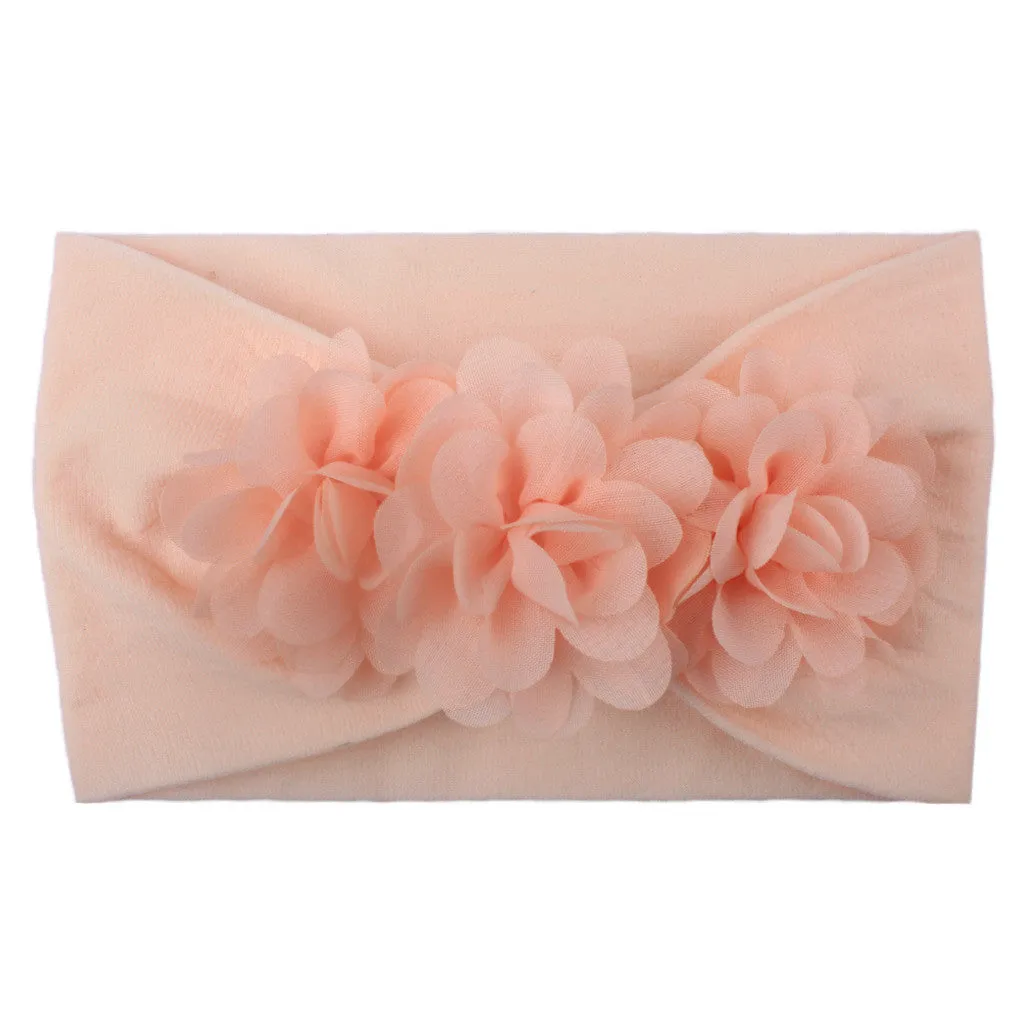 Girls Small Chiffon Flowers Headband