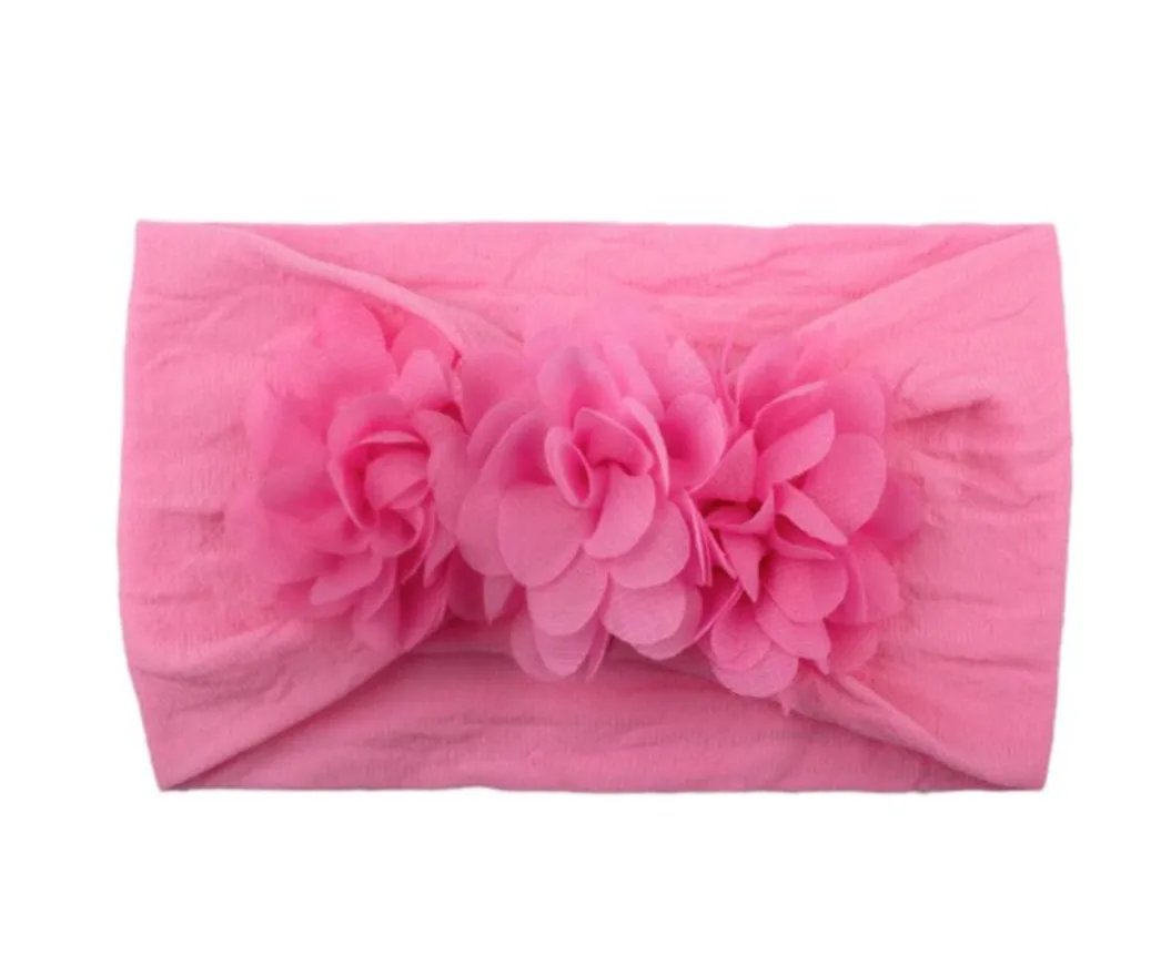 Girls Small Chiffon Flowers Headband