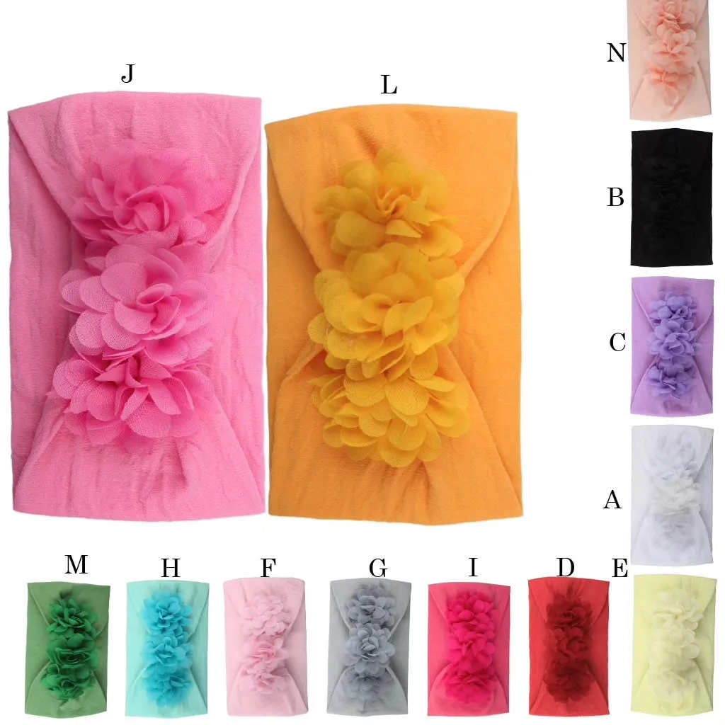 Girls Small Chiffon Flowers Headband