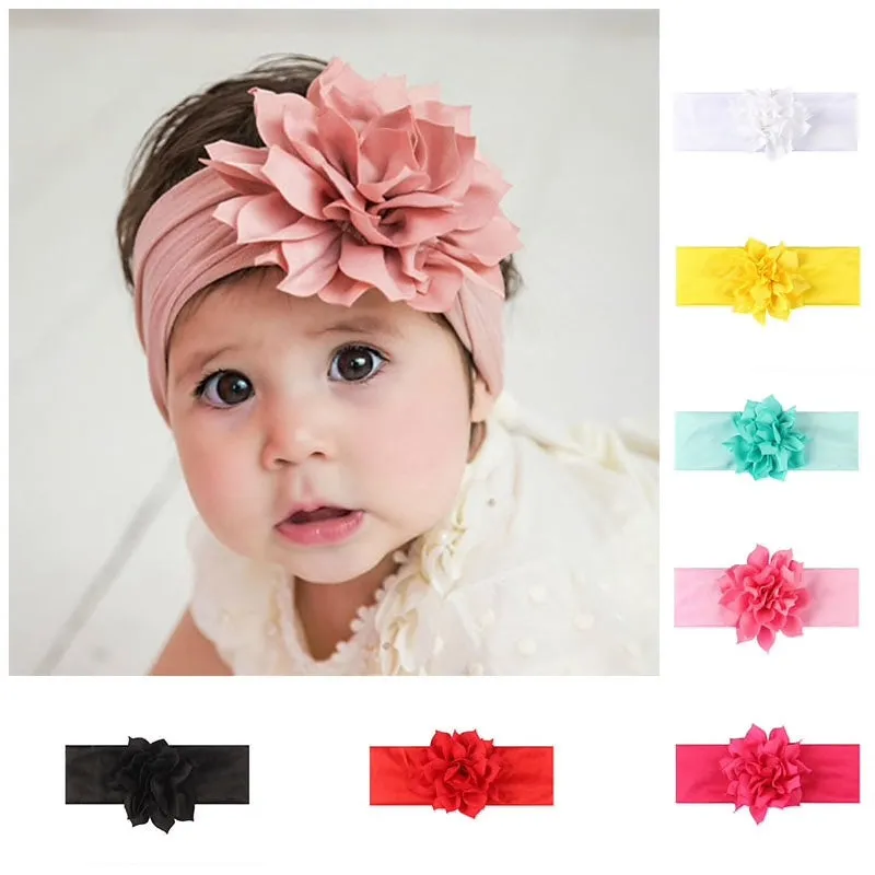 Girls Soft Flower Stretch Headband