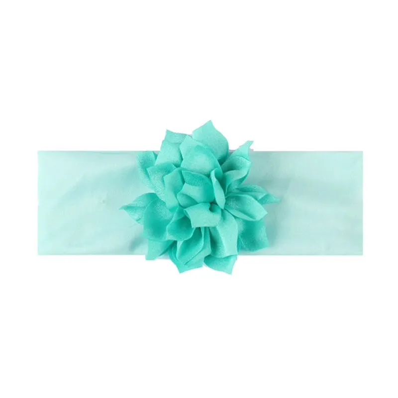 Girls Soft Flower Stretch Headband