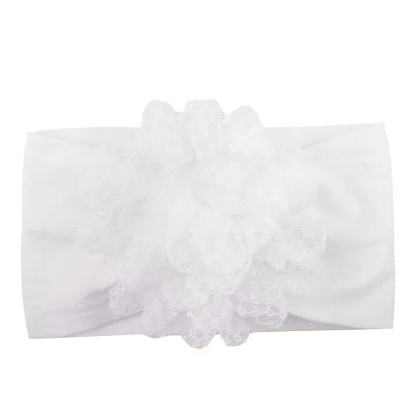 Girls Wide Chiffon Dotted Flower Headband - ONLY 5 LEFT!!!