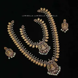 Godess Lakshmi Style Semi Bridal Matte Neckset