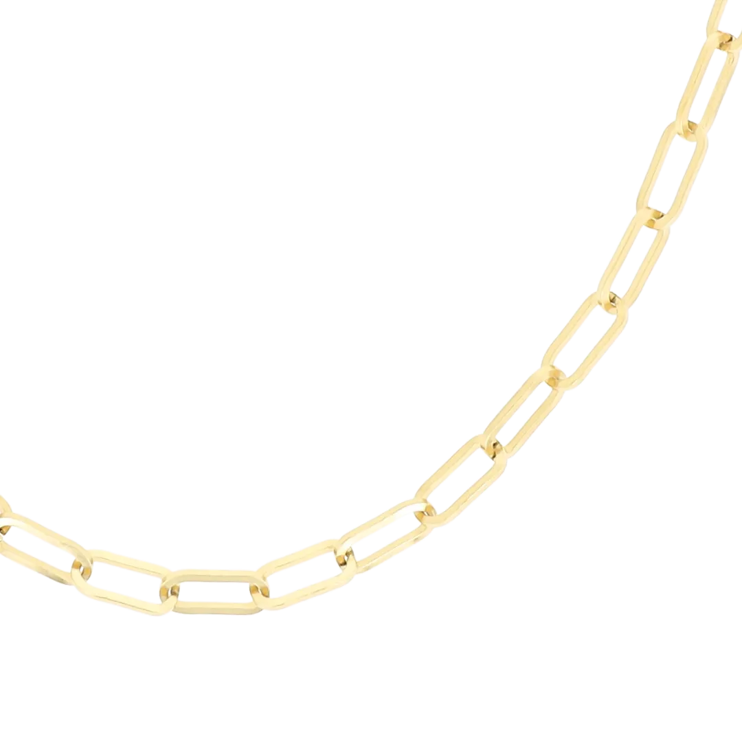 Gold coloured necklace with chunky chain links