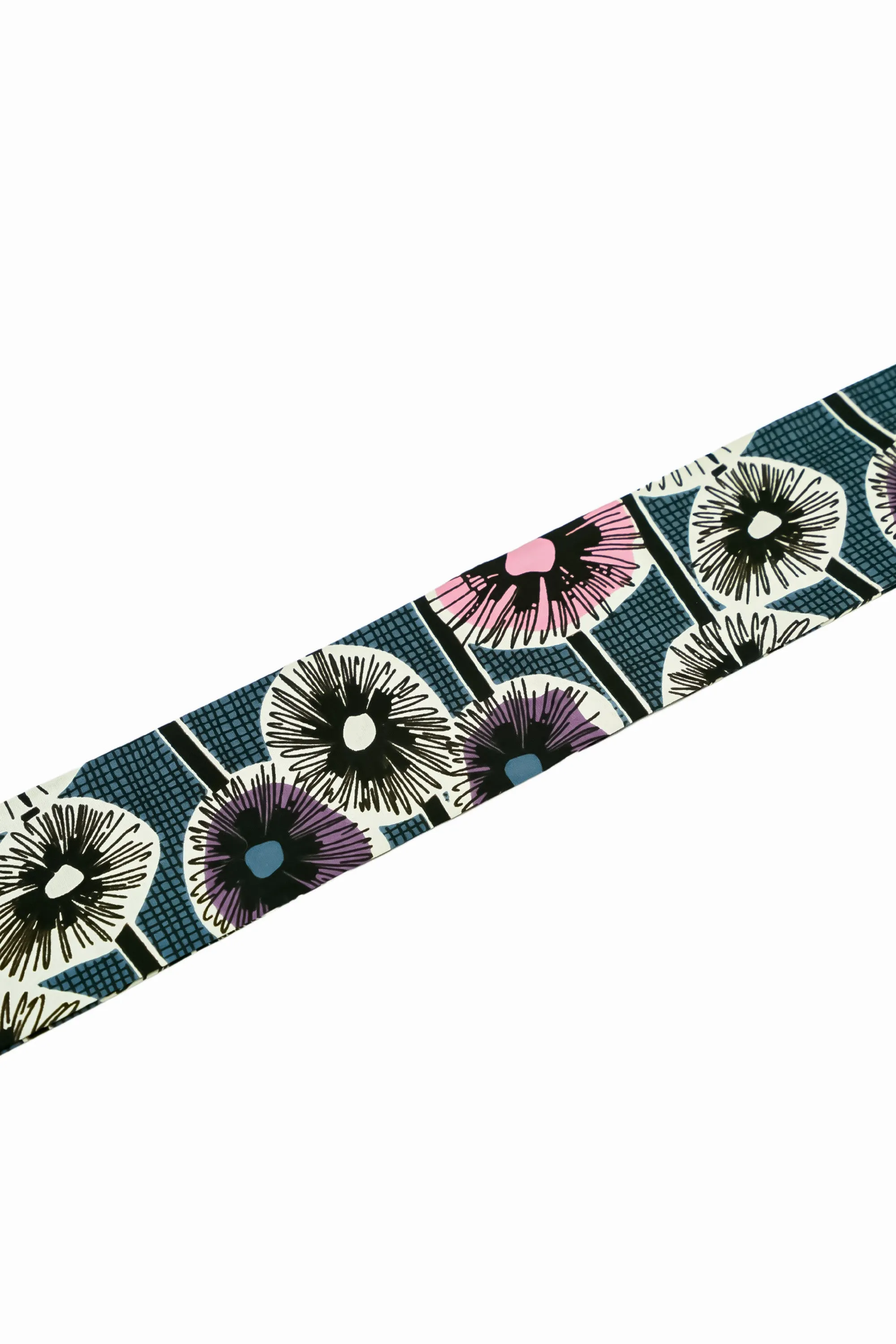 Grey / Purple Tie-Up Headband