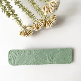 Handmade Clay Hairclip  - Green