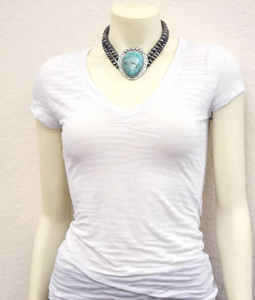 Handmade Turquoise Necklace at Bourbon Cowgirl