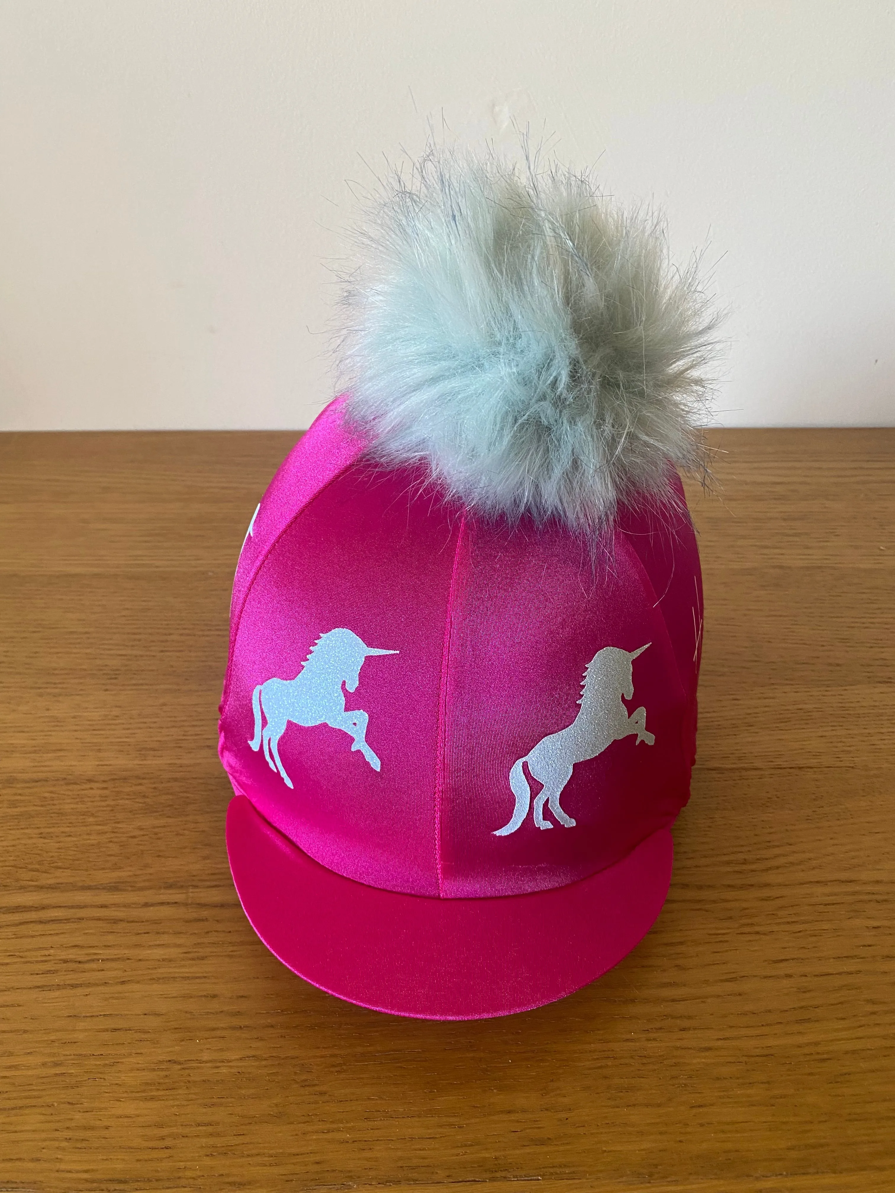 Hardy Equestrian Unicorn Hat Silk With Removable Pom Pom