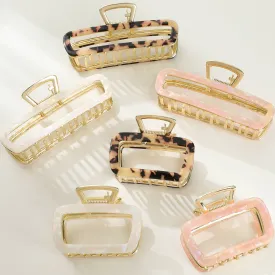 Harlow Rounded Rectangle Claw Clips