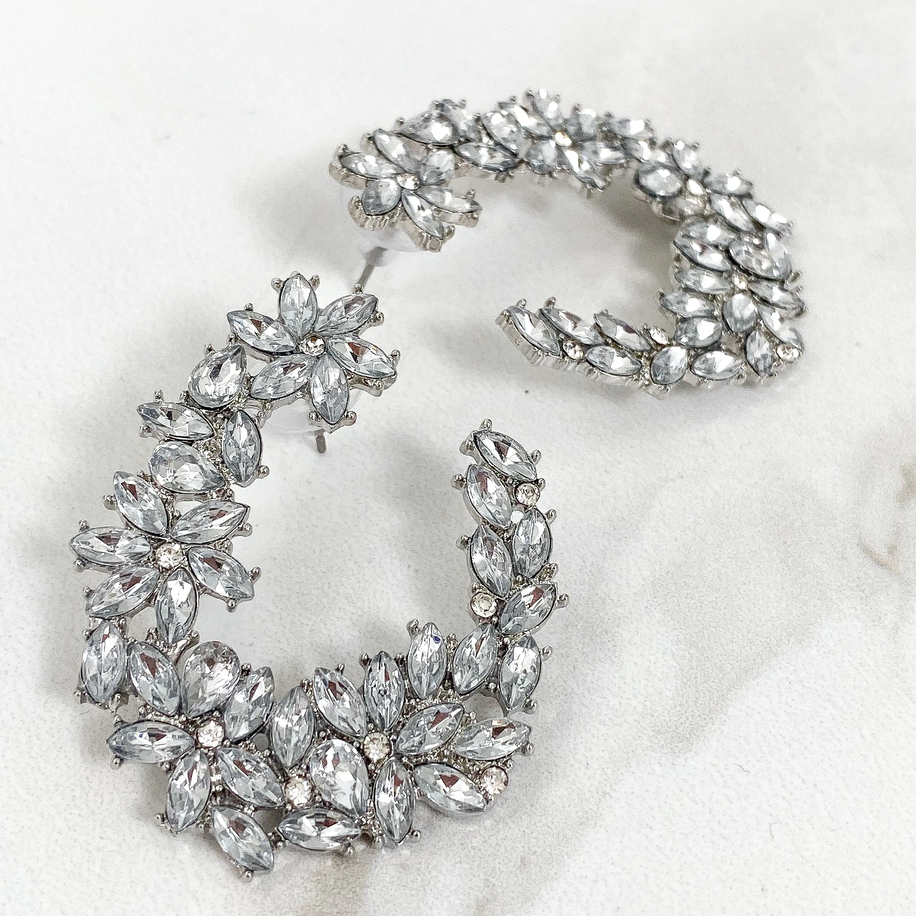 HEIDI Statement Rhinestone Stud Earrings