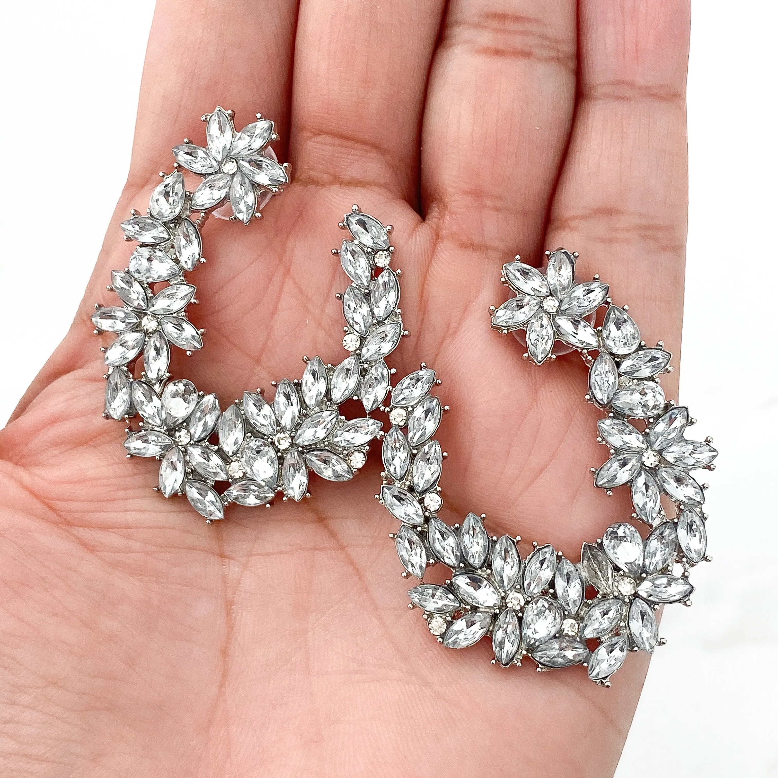 HEIDI Statement Rhinestone Stud Earrings