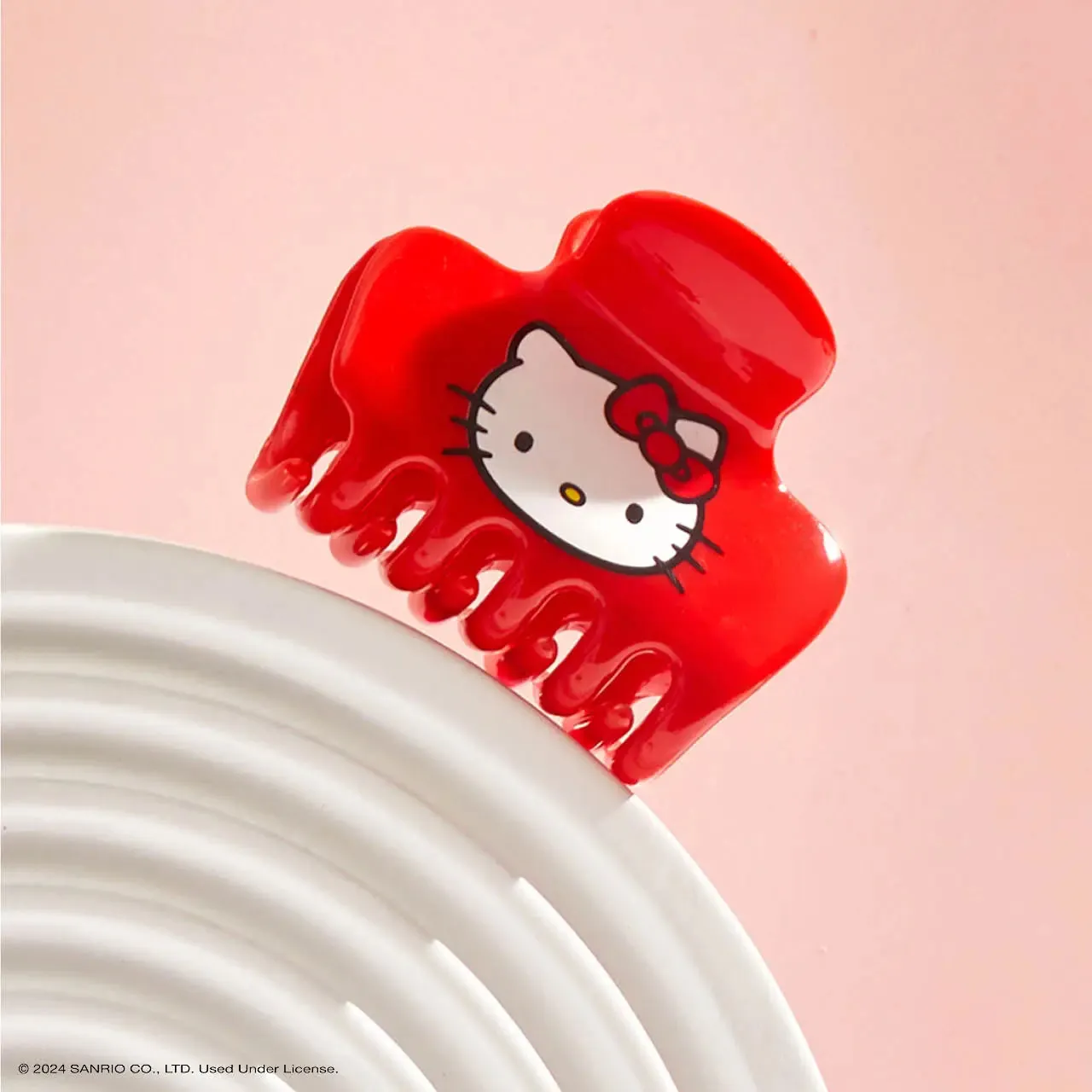 Hello Kitty X Kitsch Recycled Puffy Claw Clip- Kitty Face