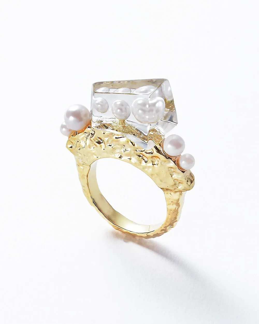 Iced Pearl Ring