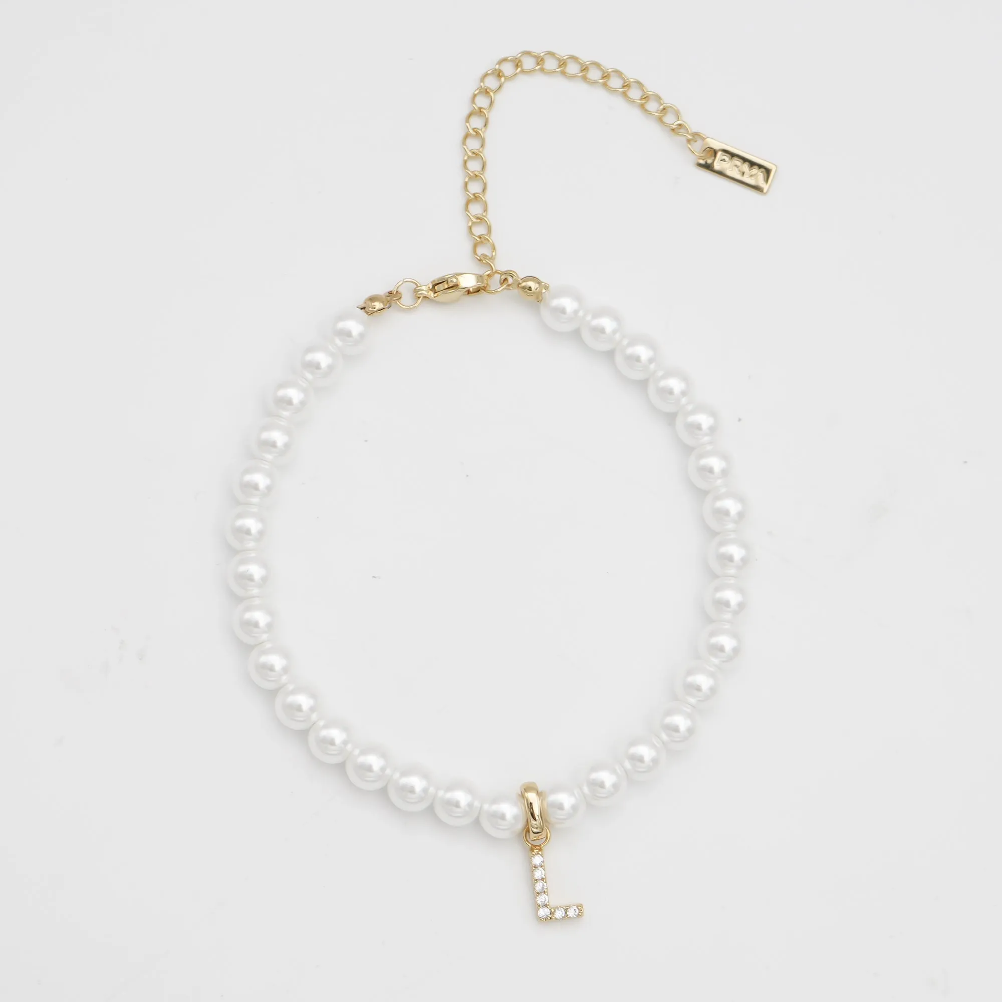 ICY Pearl Initial Anklet