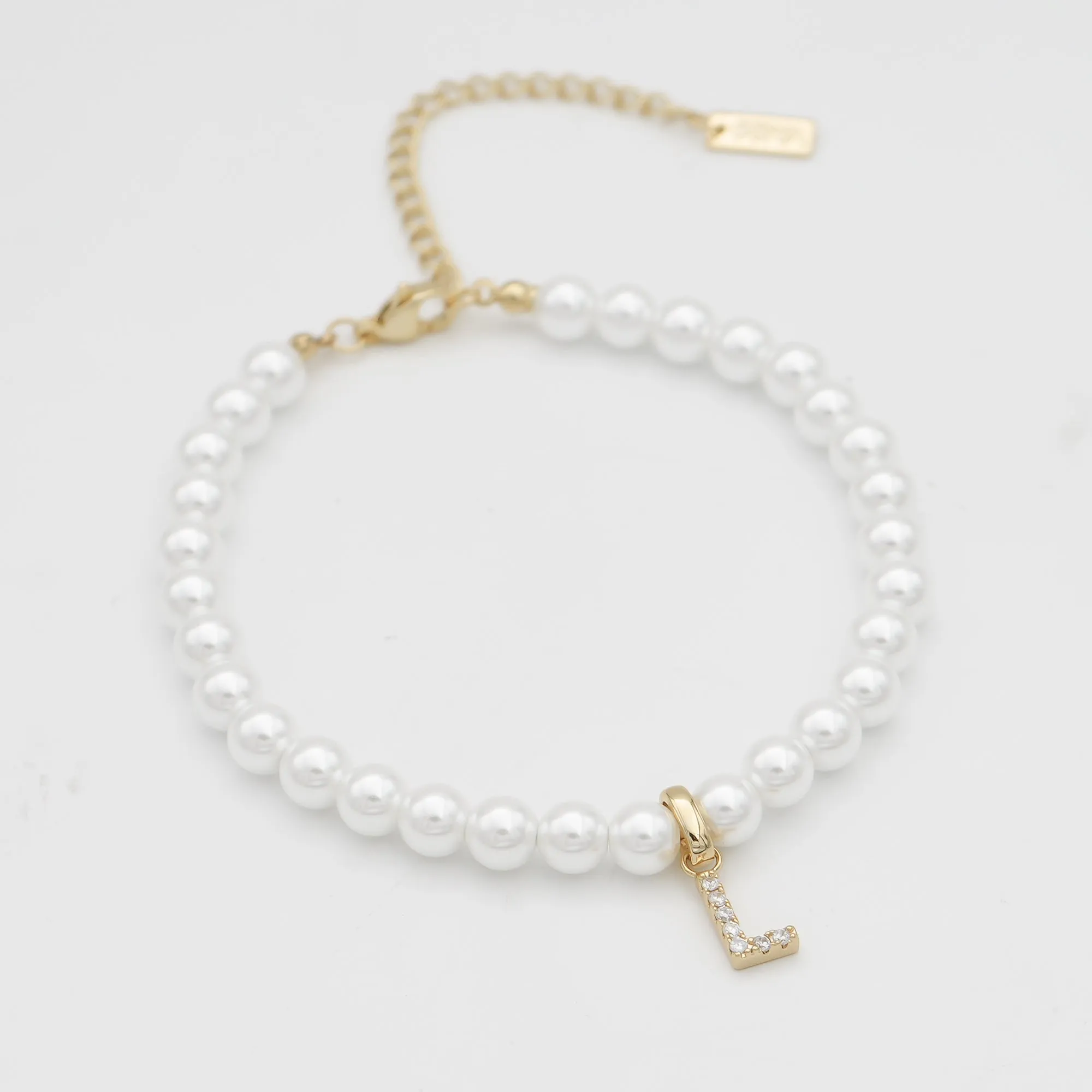 ICY Pearl Initial Anklet