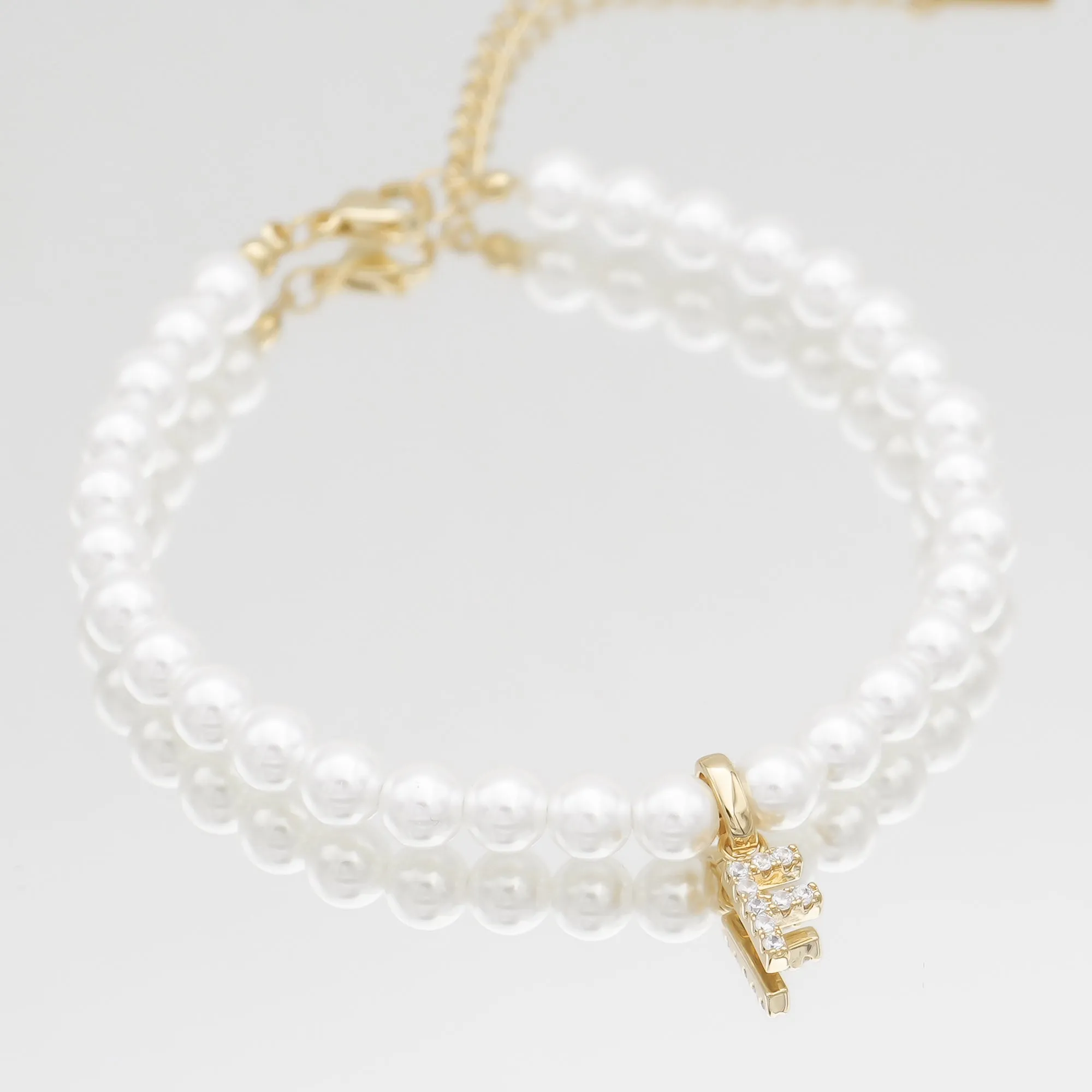 ICY Pearl Initial Anklet