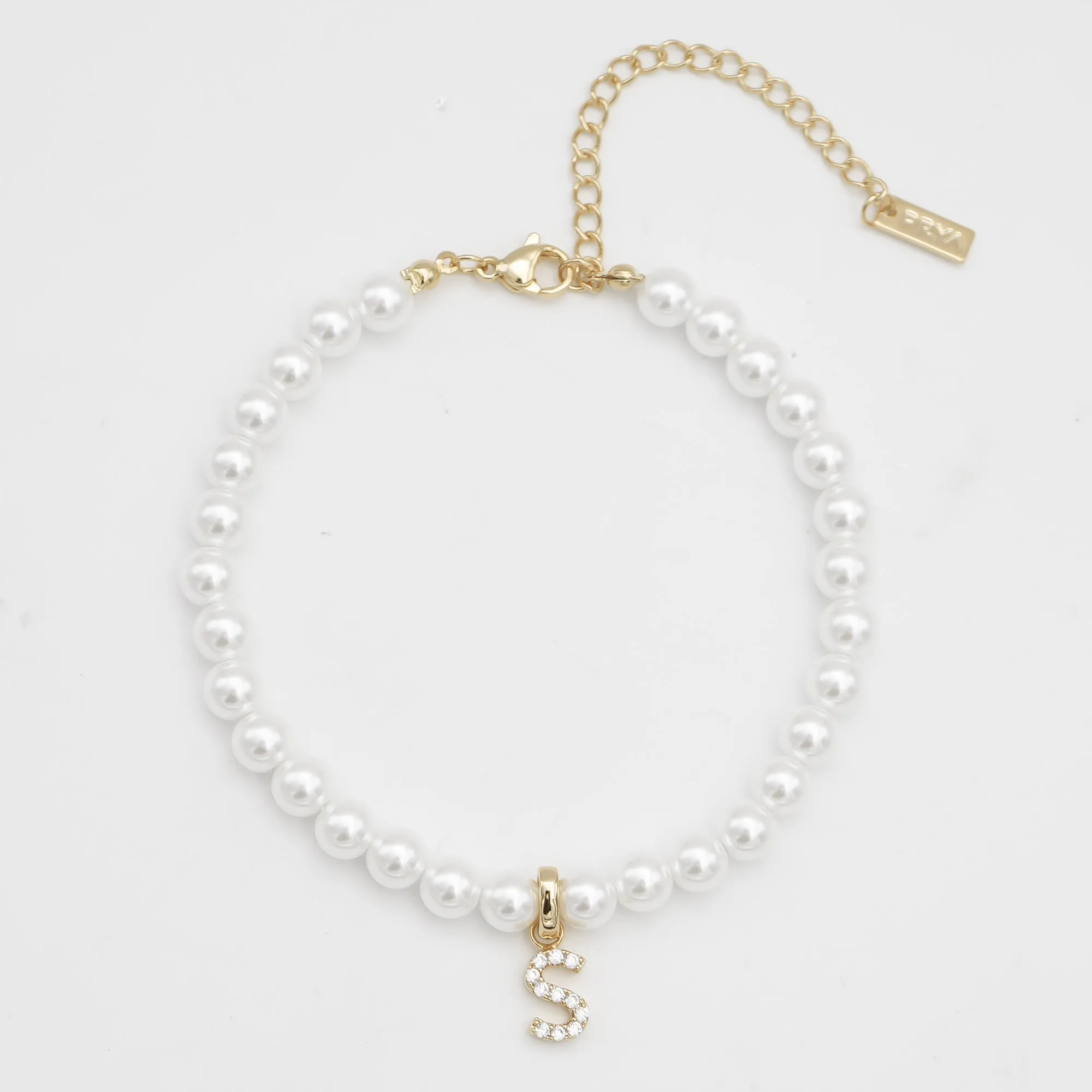 ICY Pearl Initial Anklet