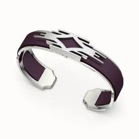 Ikat Silk Cuff - Deep Plum