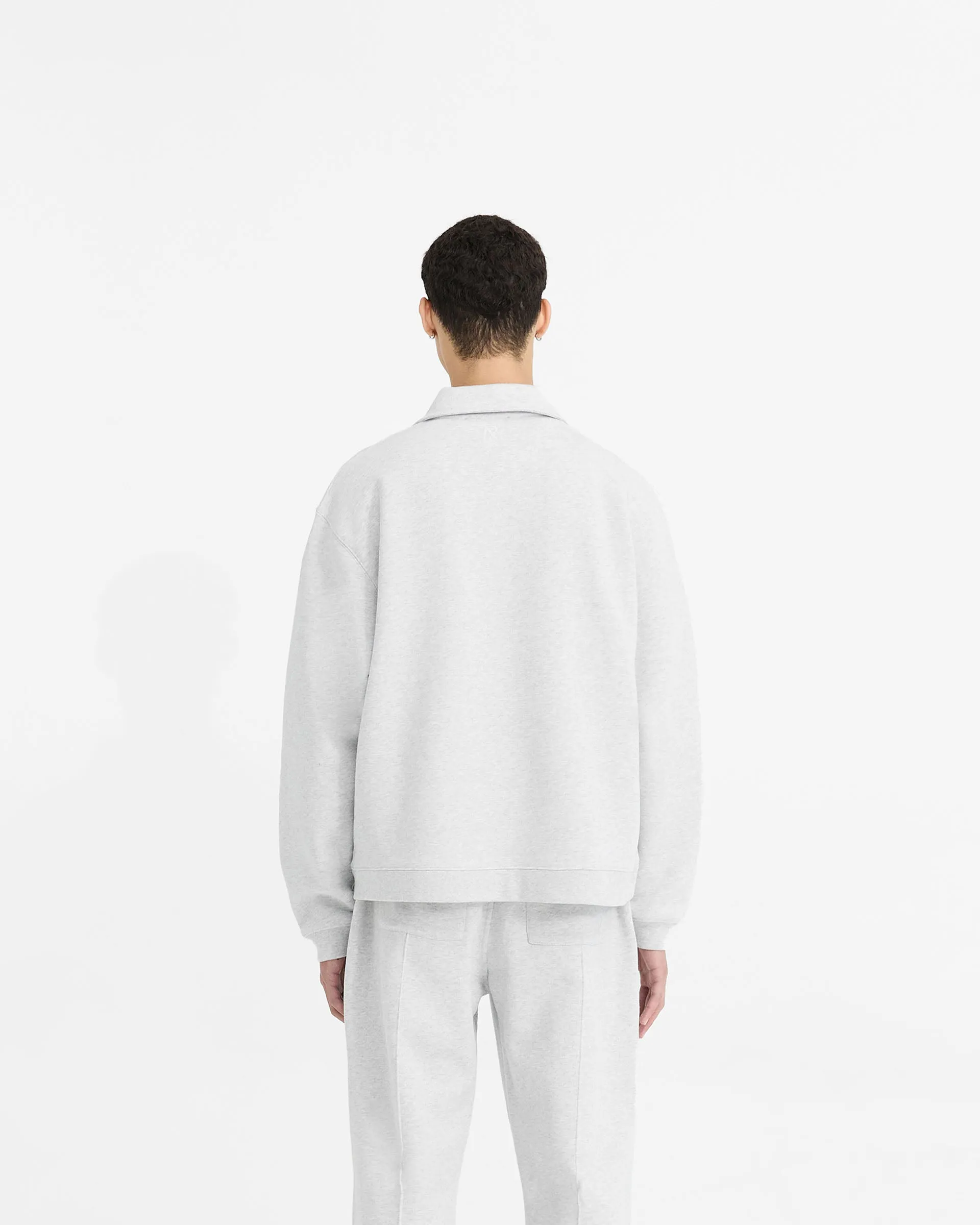 Initial Boxy Quarter Zip - Ice Grey Marl