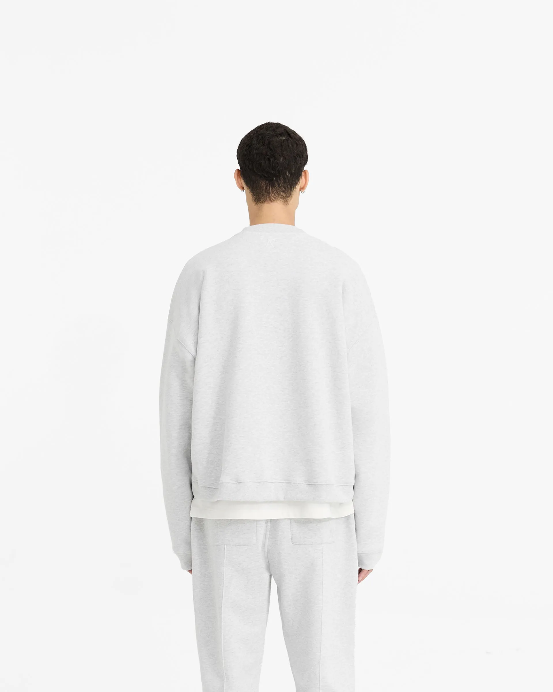 Initial Boxy Sweater - Ice Grey Marl