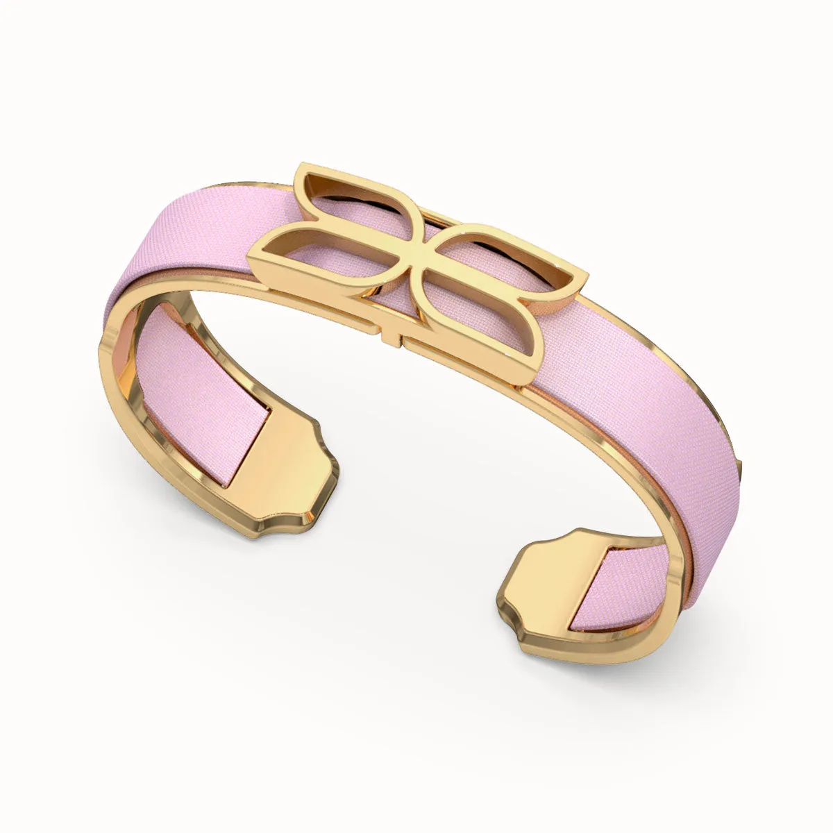 Kawung Silk Cuff - Frangipani Pink