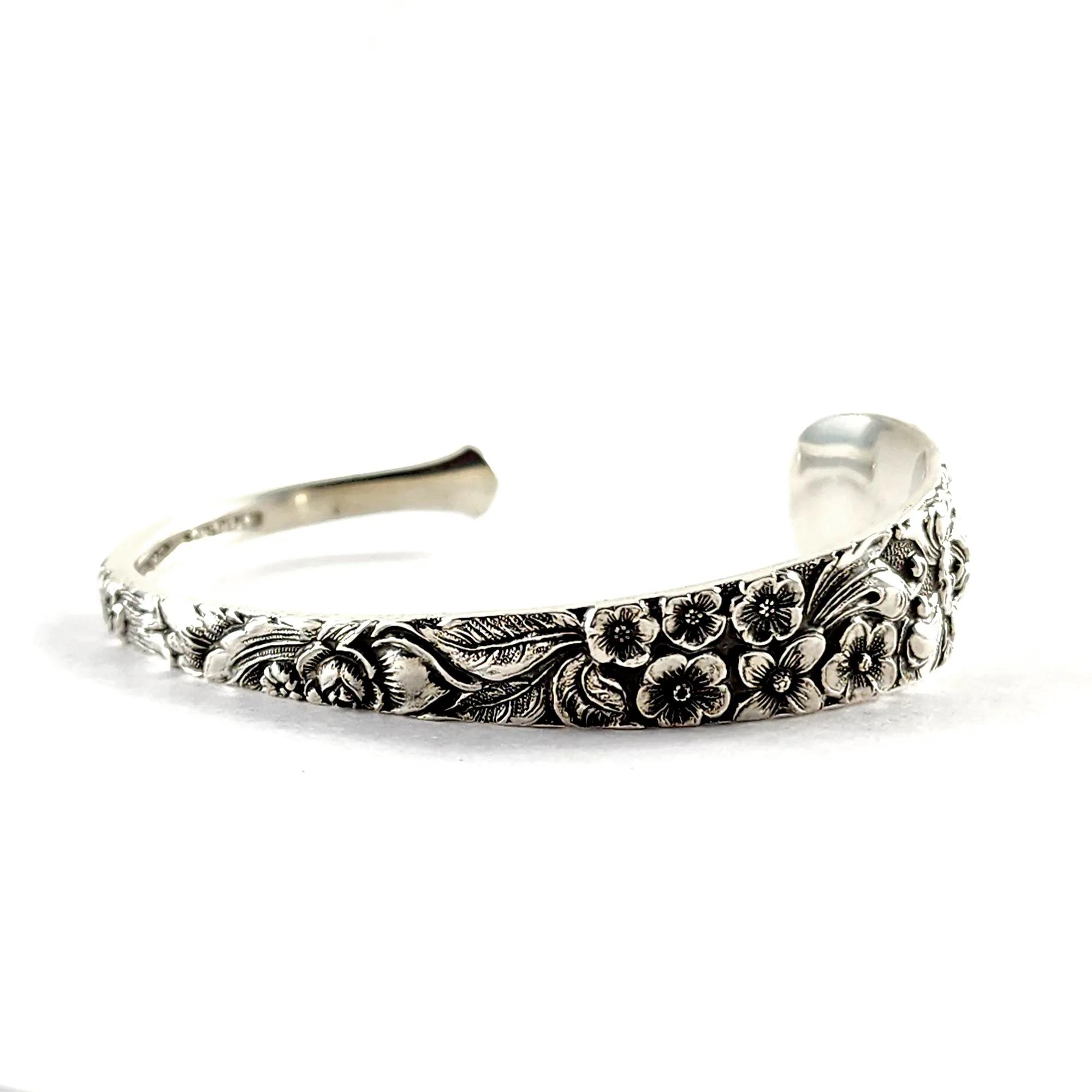 Kirk Stieff Rose Sterling Silver Cuff Bracelet