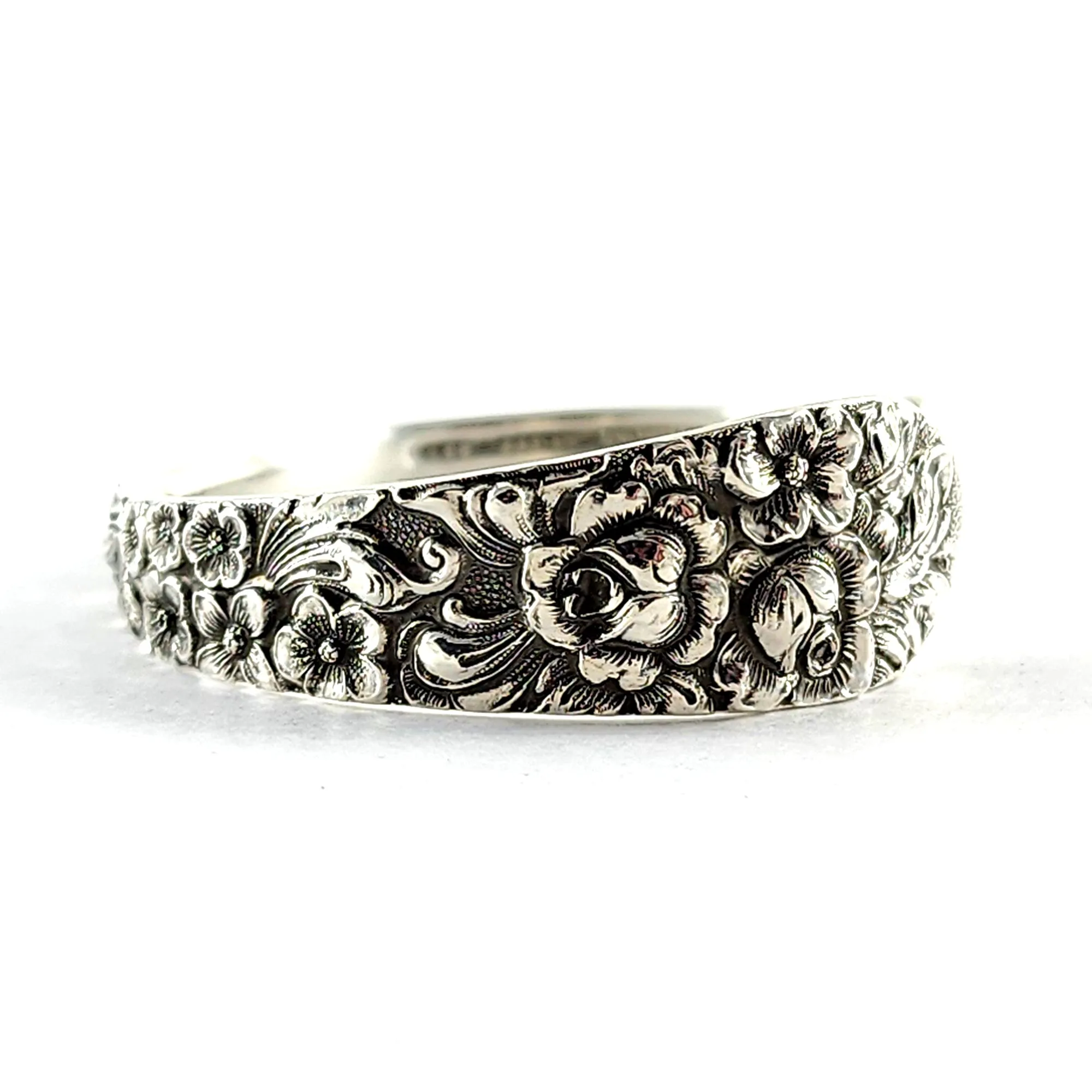 Kirk Stieff Rose Sterling Silver Cuff Bracelet