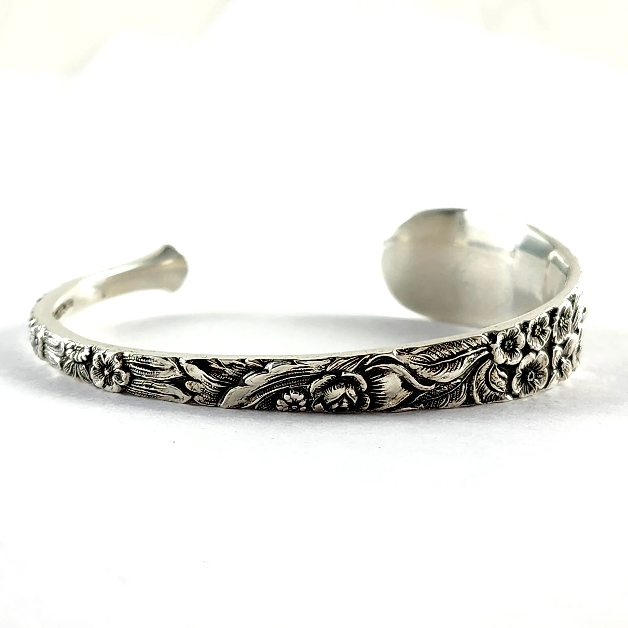 Kirk Stieff Rose Sterling Silver Cuff Bracelet